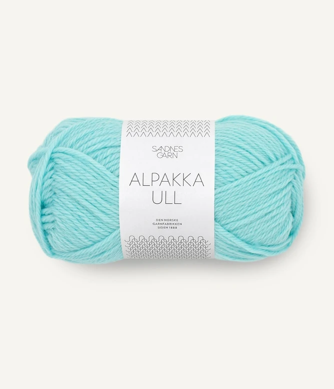 Garn Alpakka Ull 7213 Blå Turkis