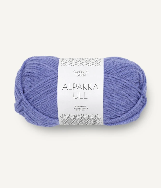 Garn Alpakka Ull 5535 Blå Iris