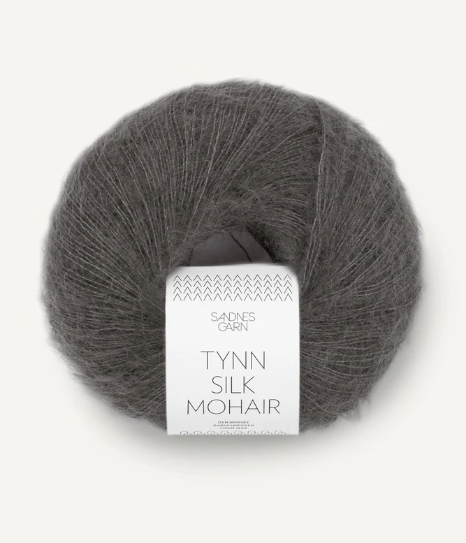 Mohairgarn Tynn Silk Mohair 3800 Bristol Black