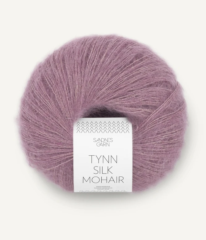 Mohairgarn Tynn Silk Mohair 4632 Rosa Lavendel