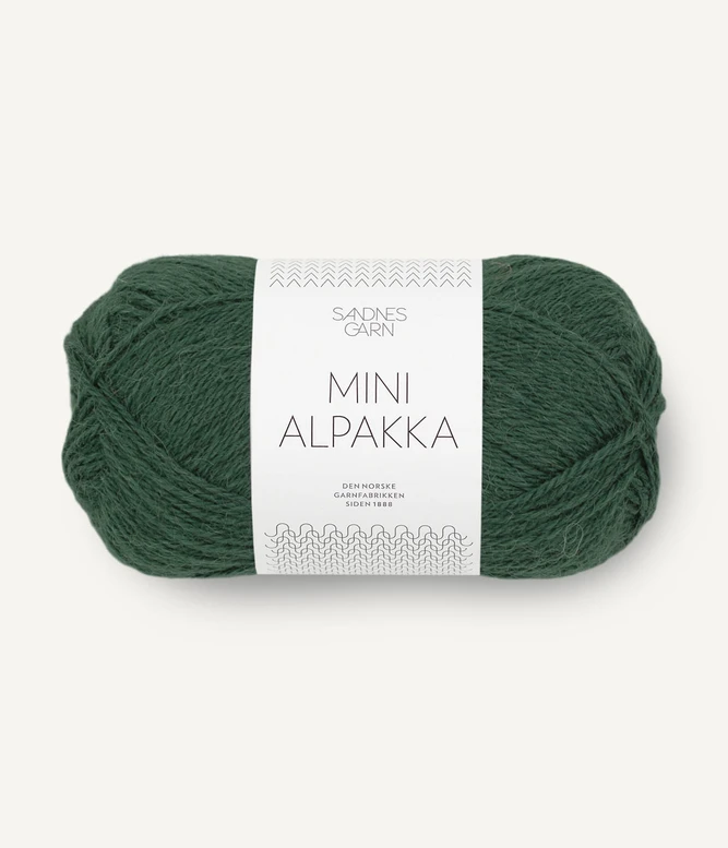 Garn Mini Alpakka 8581 Dyb Skovgrøn