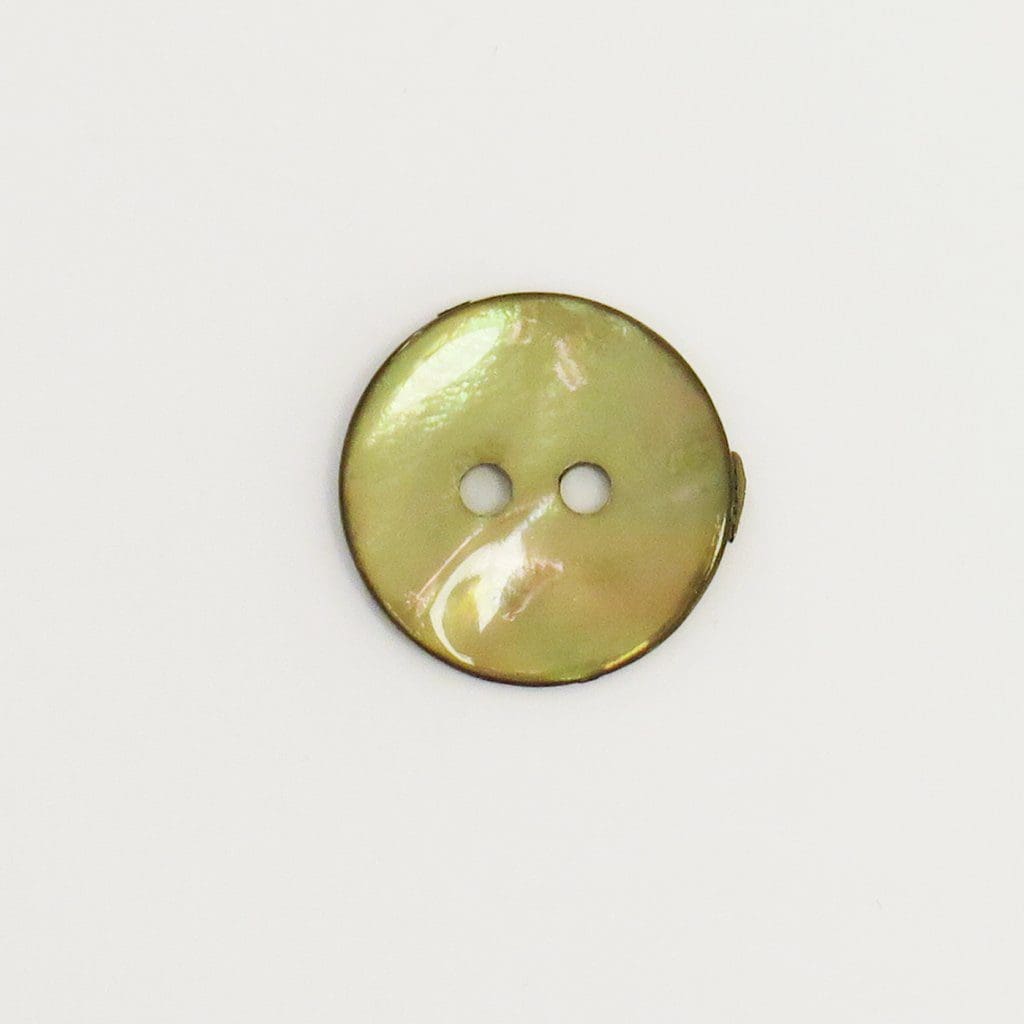 Perlemorsknap Grøn 18 mm