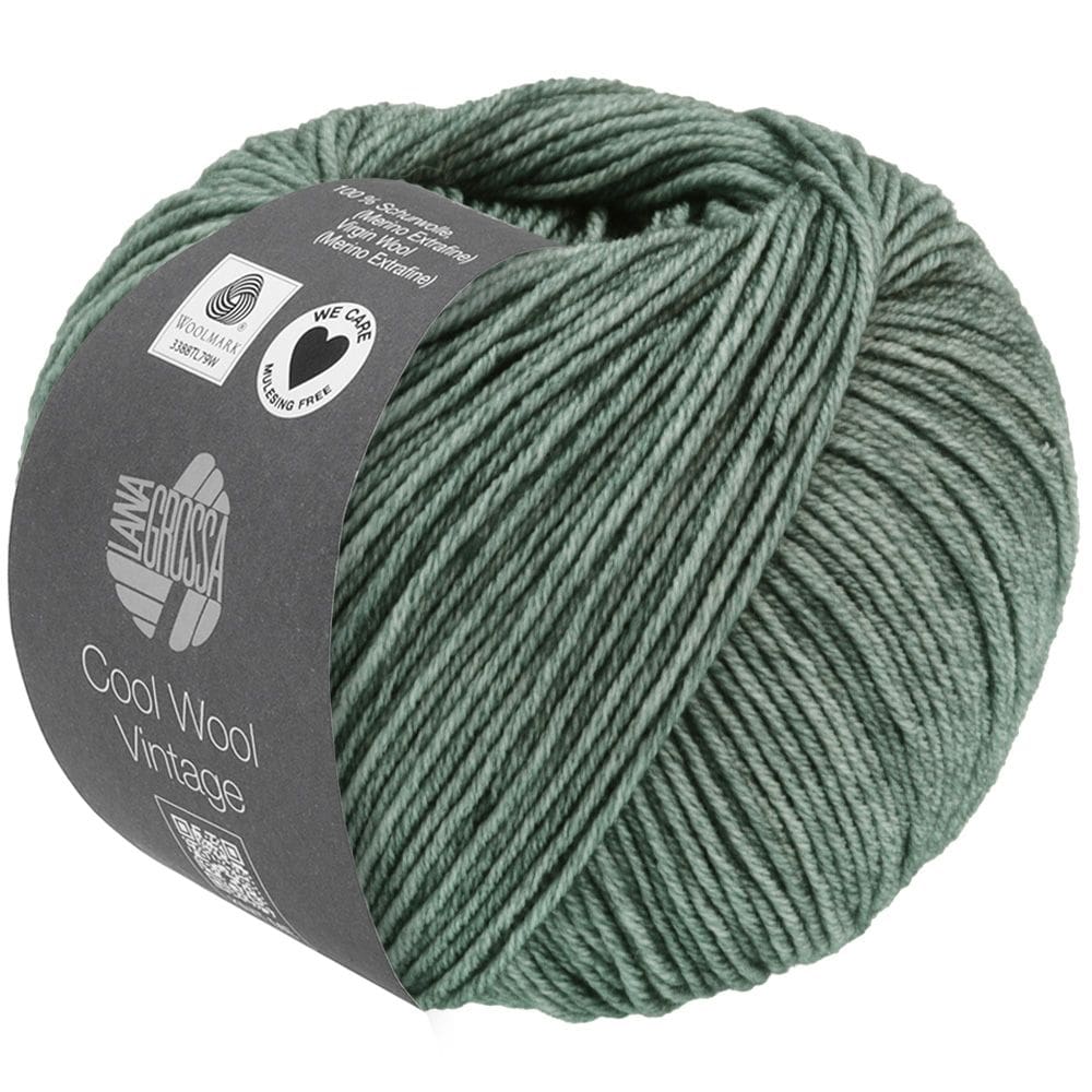 Garn Cool Wool Vintage 7368 Grågrøn