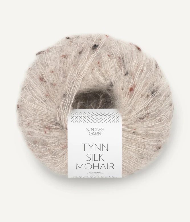 Mohair Tynn Silk Mohair 2600 Greige Tweed
