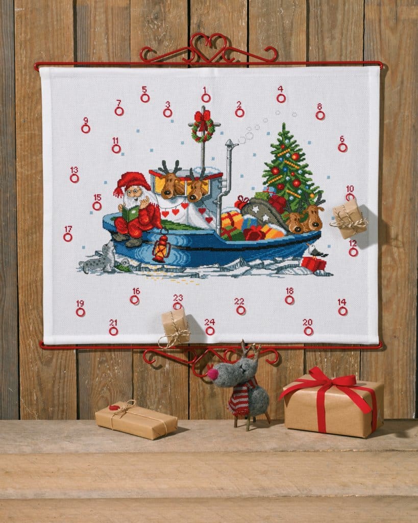 Pakkekalender Julemand i båd