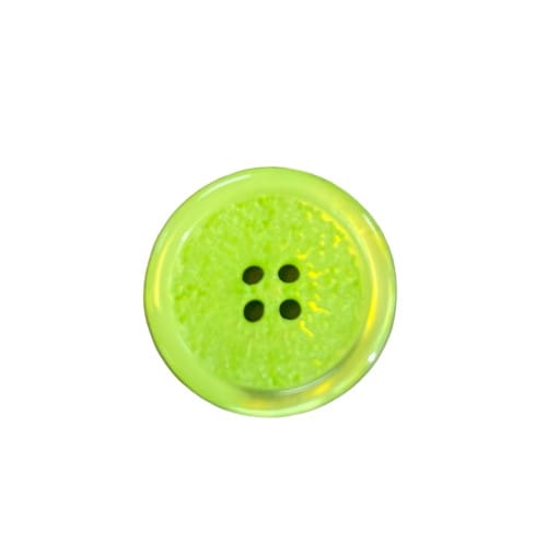 Plastikknap Lime med glimmer 18 mm