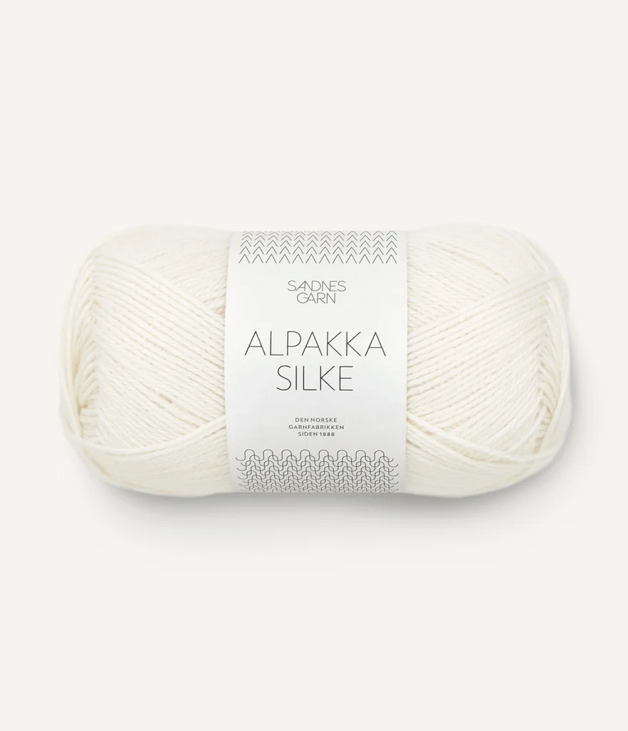 Garn Alpakka Silke 1002 Hvid