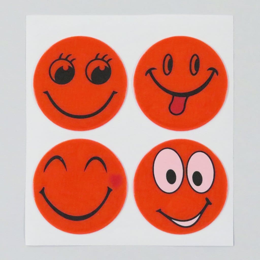 Selvklæbende reflekser Orange refleks smileys