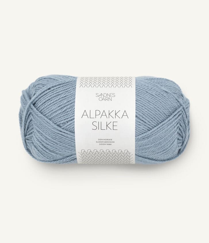 Garn Alpakka Silke 6041 Støvet Blå