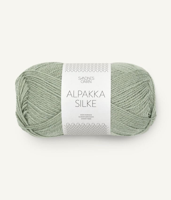 Garn Alpakka Silke 8521 Støvet Lysegrøn