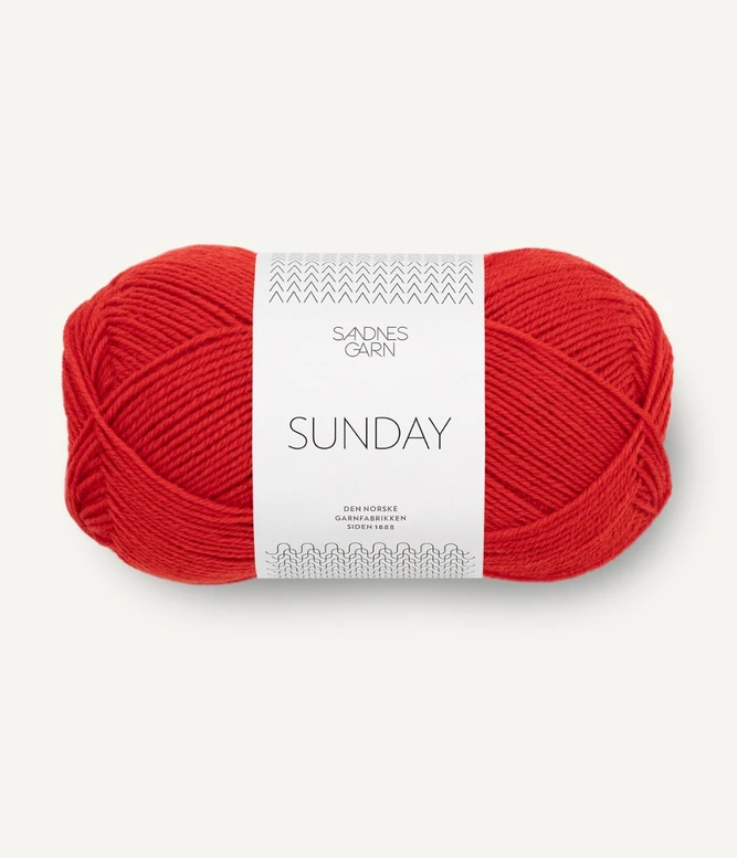 Garn Sunday 4018 Scarlet Red