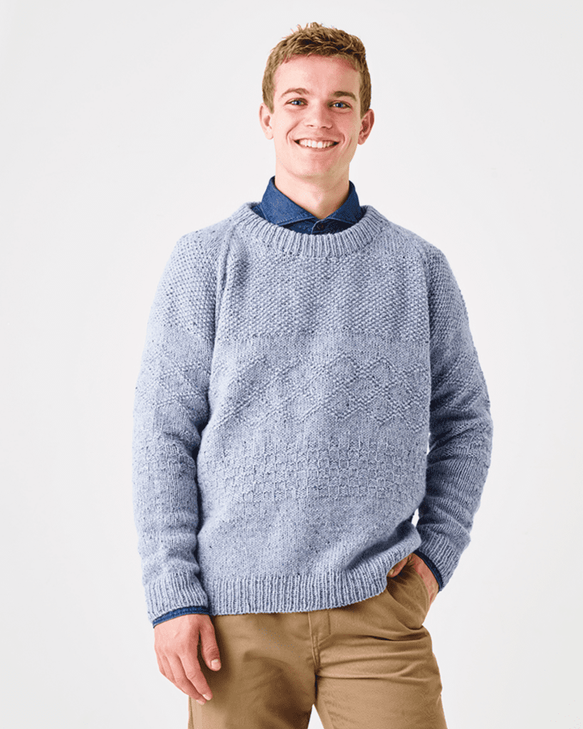 Strikkeopskrift til en sweater til mænd