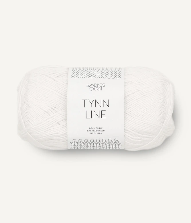 Garn Tynn Line 1002 Hvid