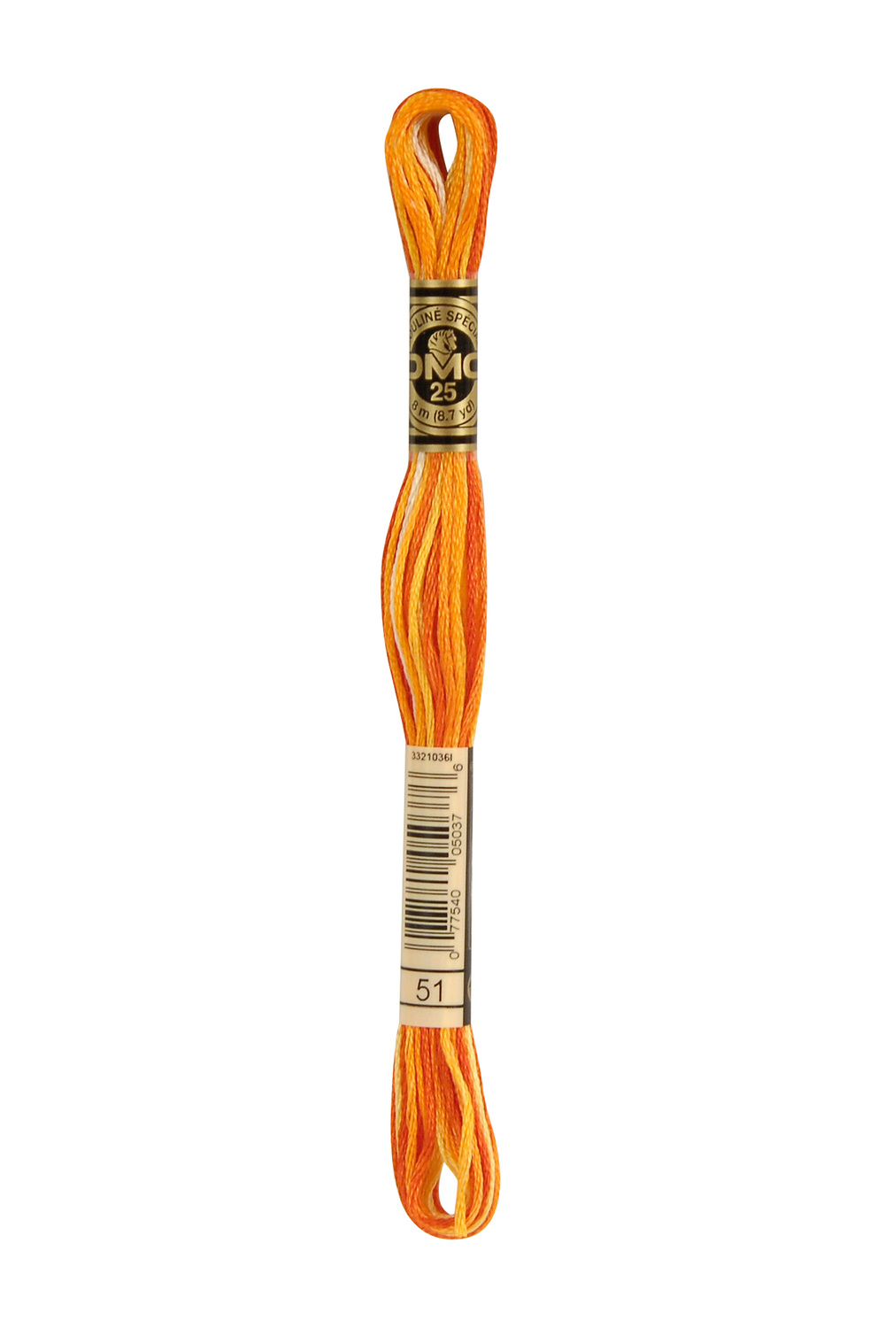 Mouline Spécial 25 "Amagergarn" farve 51 Multifarvet Orange toner
