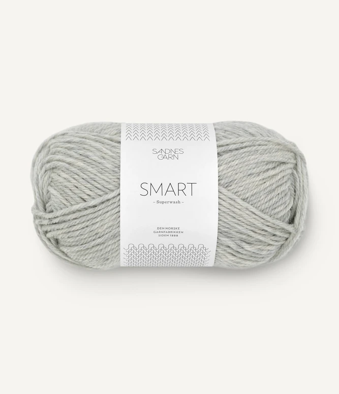 Garn Smart 1032 Lys Gråmeleret