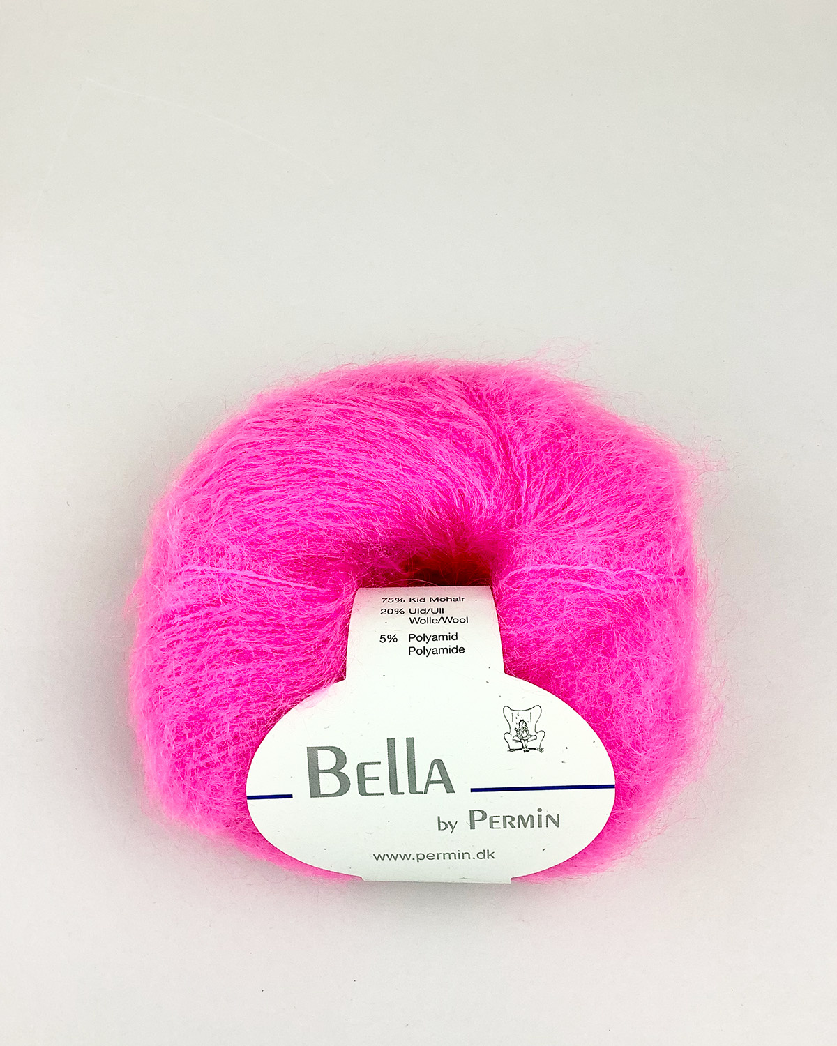Mohairgarn Bella by Permin 883292 Neon Pink