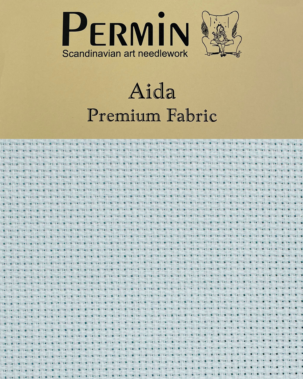 Precut broderistof Aida 5,4 tr. Blue