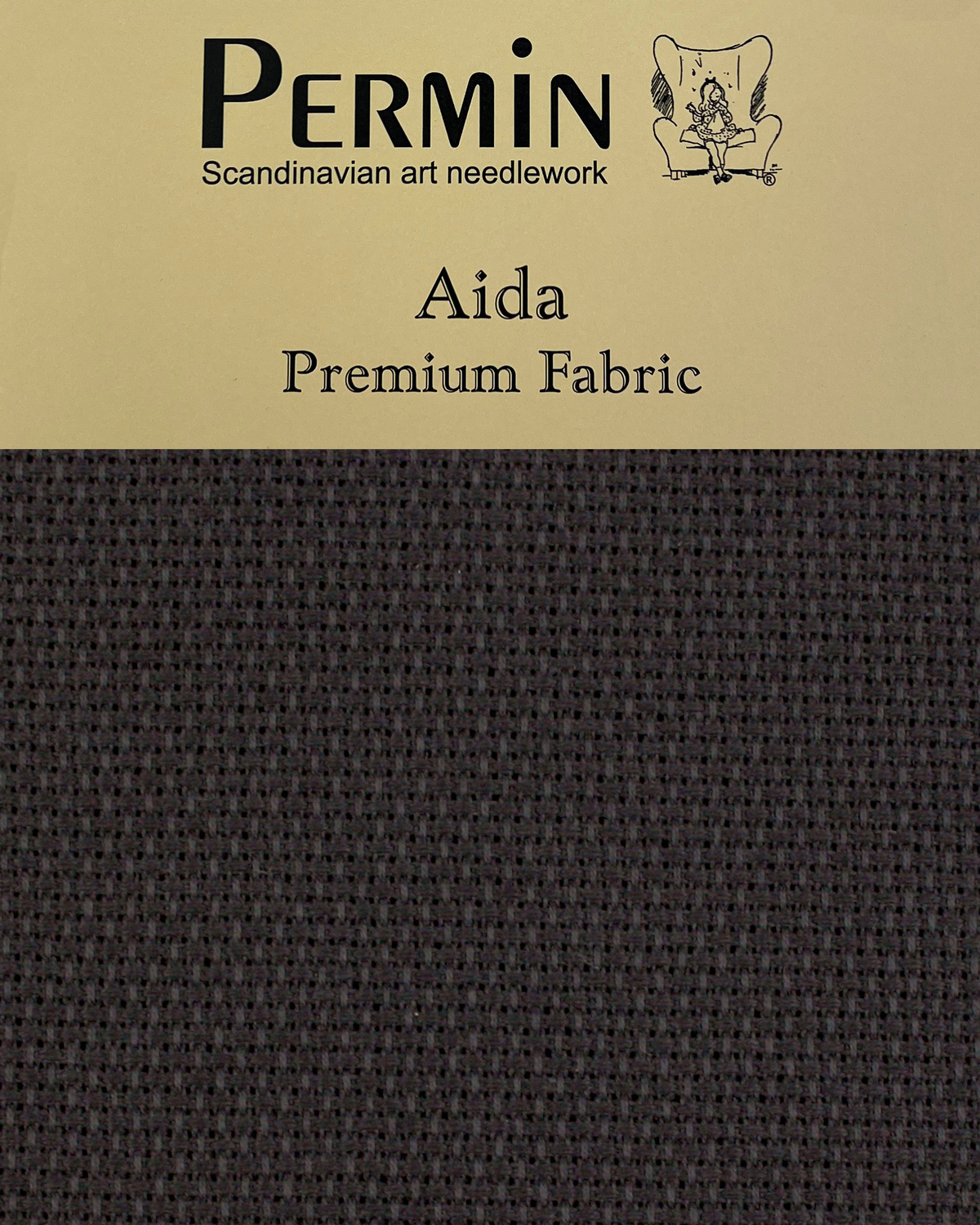Precut broderistof Aida 5,4 tr. Black