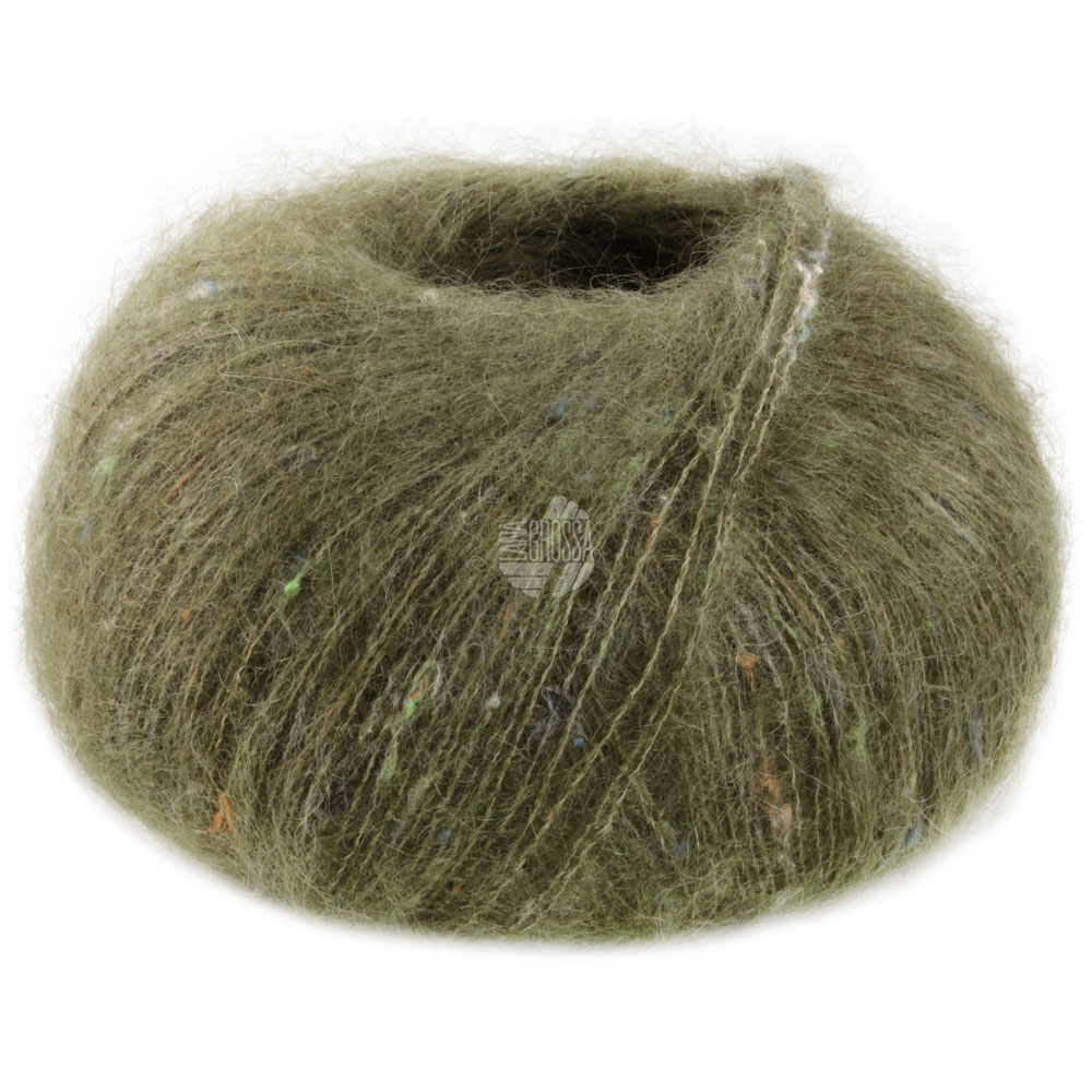Garn Natural Superkid Tweed 616 Olivengrøn
