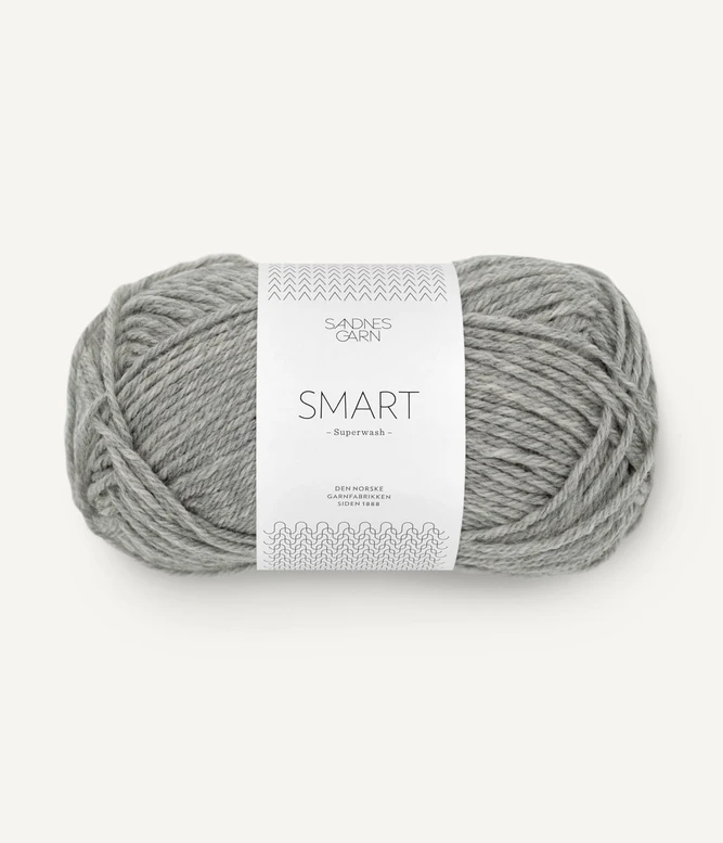 Garn Smart 1042 Gråmeleret