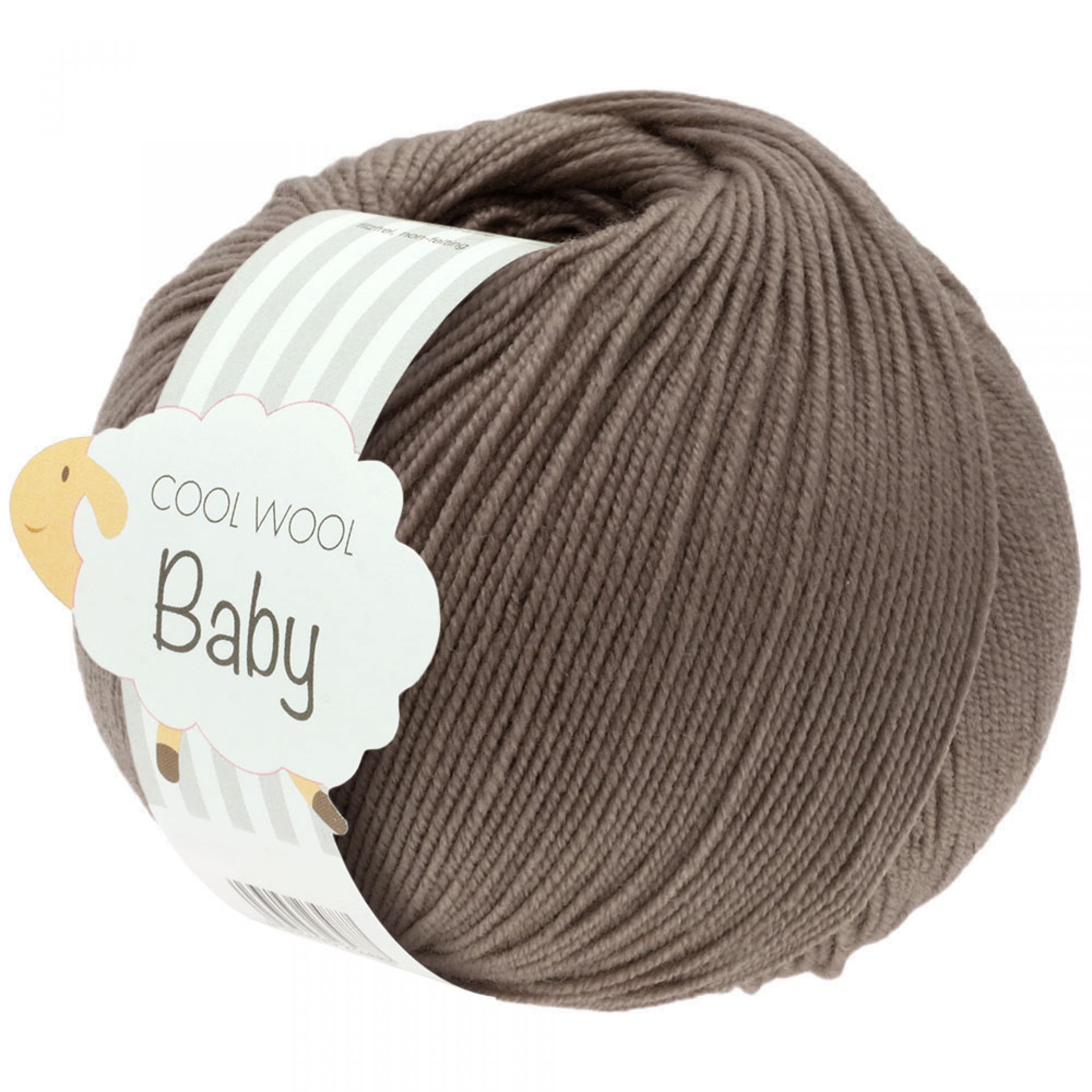 Garn Cool Wool Baby 211 Gråbrun