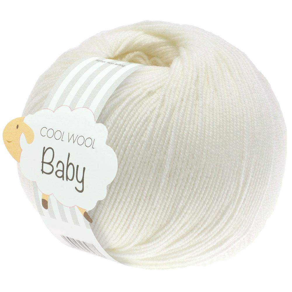 Garn Cool Wool Baby 213 Råhvid