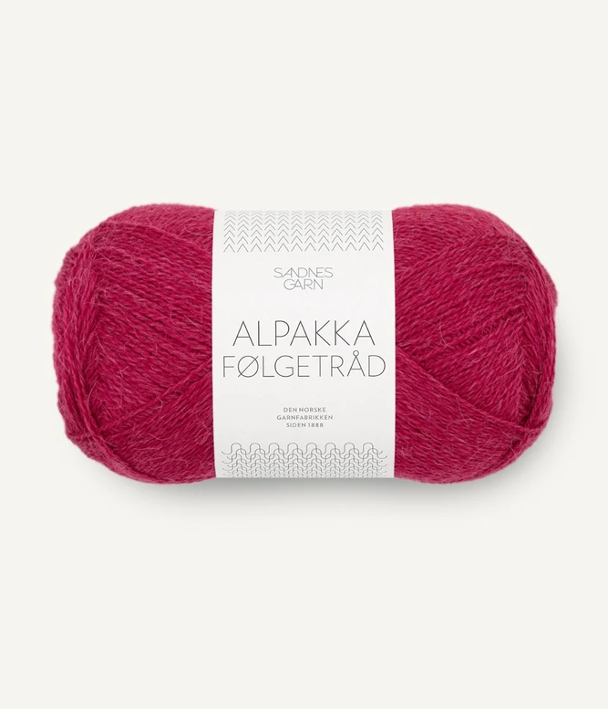 Garn Alpakka Følgetråd 4255 Rumba Red