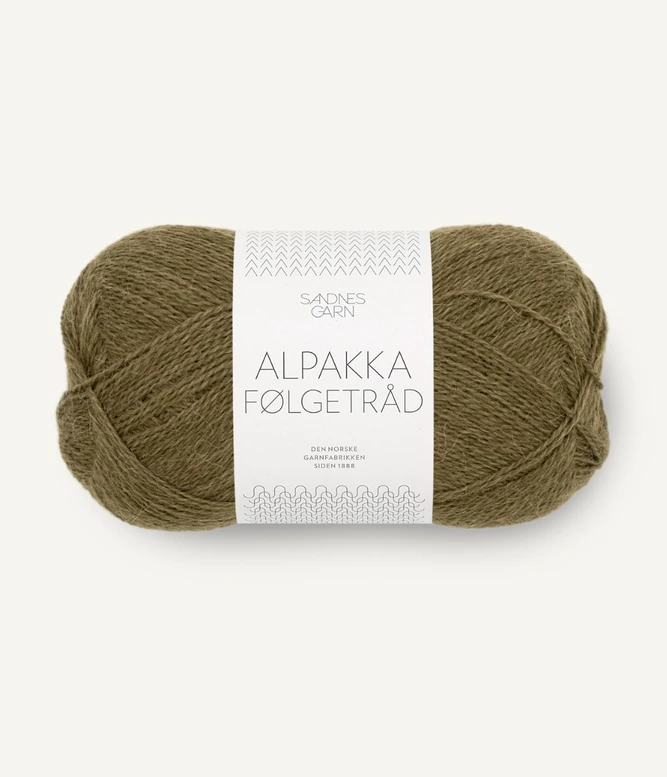 Garn Alpakka Følgetråd 9873 Dark Olive