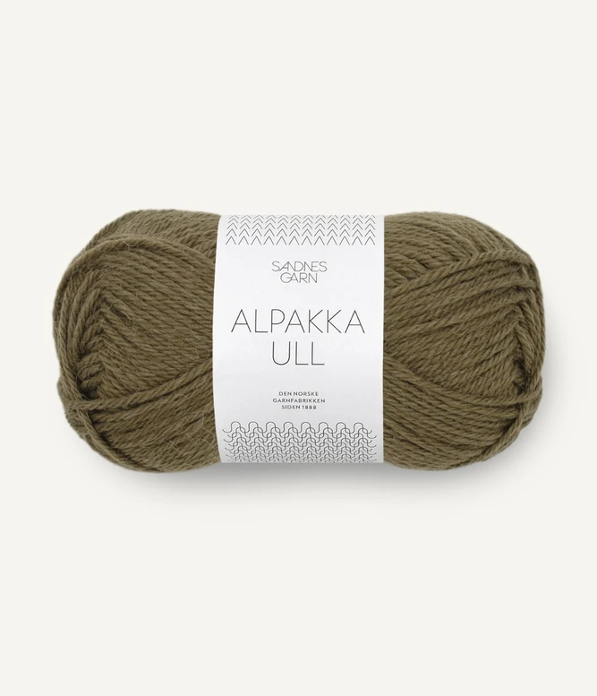 Garn Alpakka Ull 9873 Dark Olive