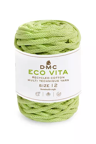 Garn til macrame Eco Vita 12 T84 Lysegrøn