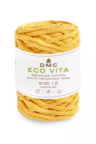 Macrame-garn Eco Vita 12 T92 Gul