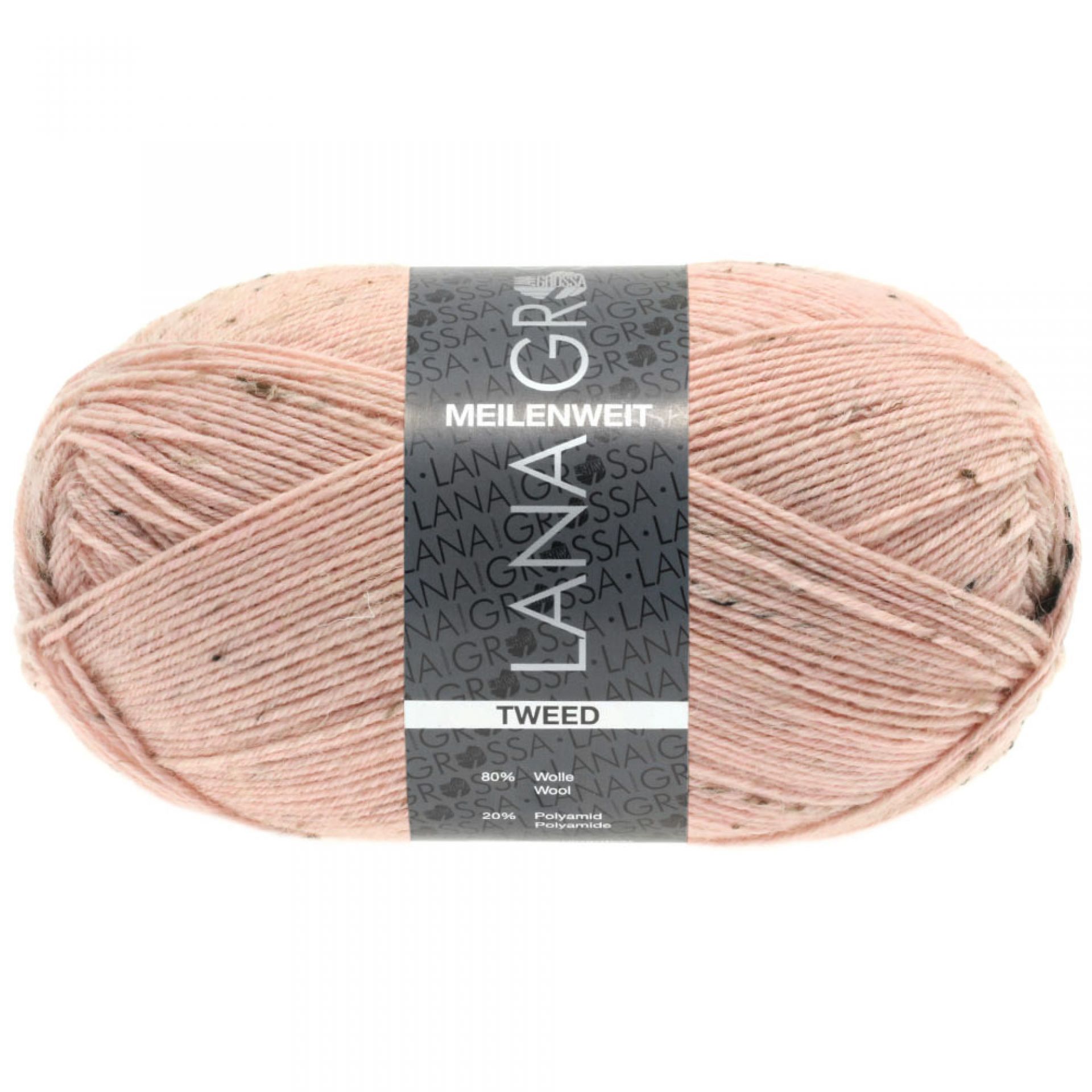 Garn Tweed 149 Rosa - Strømpegarn