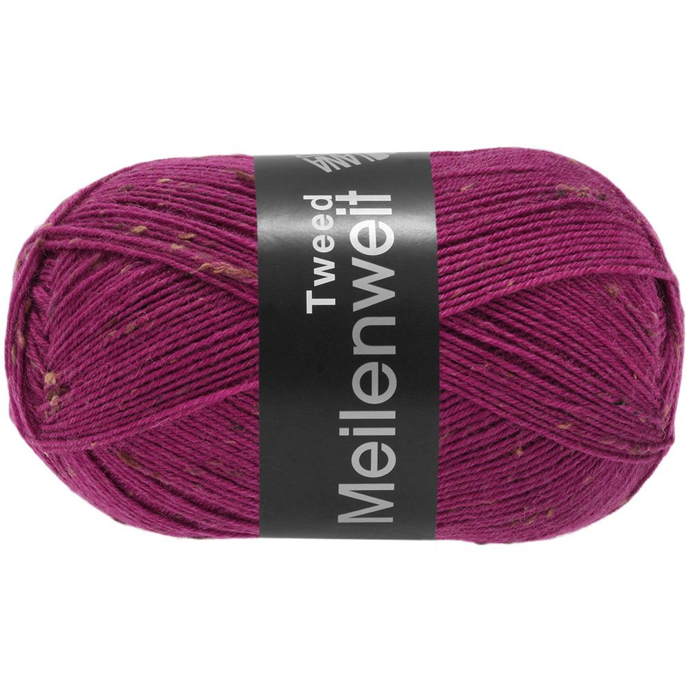 Garn Tweed 173 Fuchsia - Strømpegarn