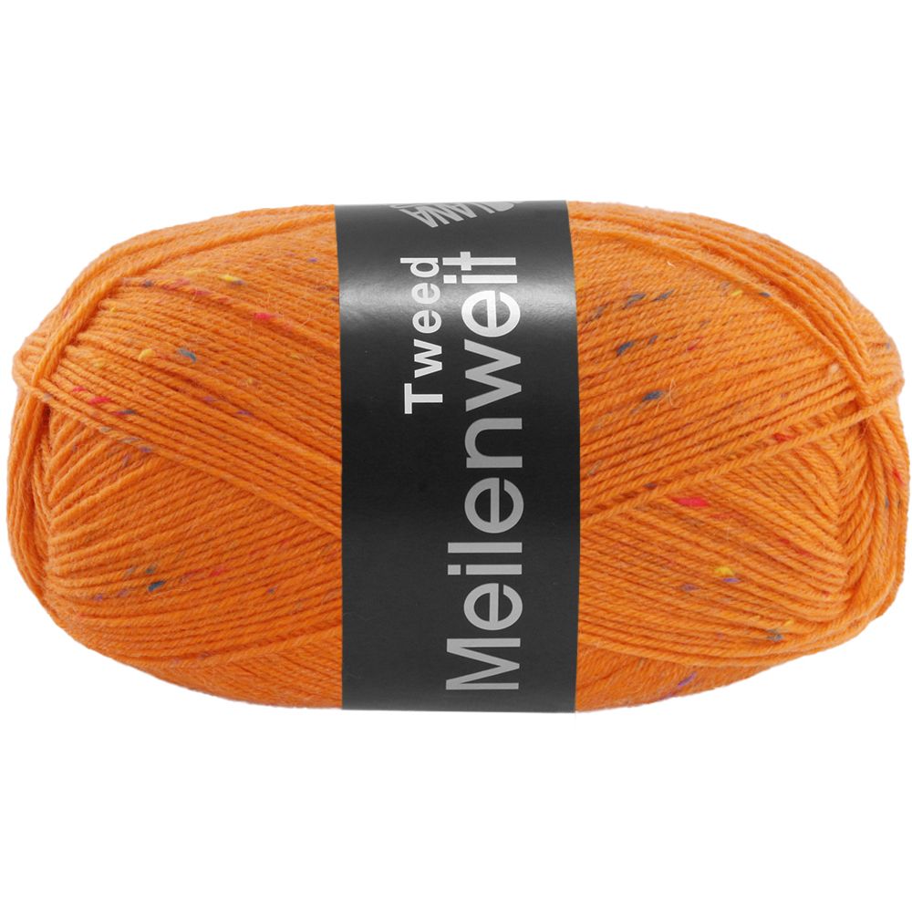 Strømpegarn Tweed 176 Orange - Strømpegarn