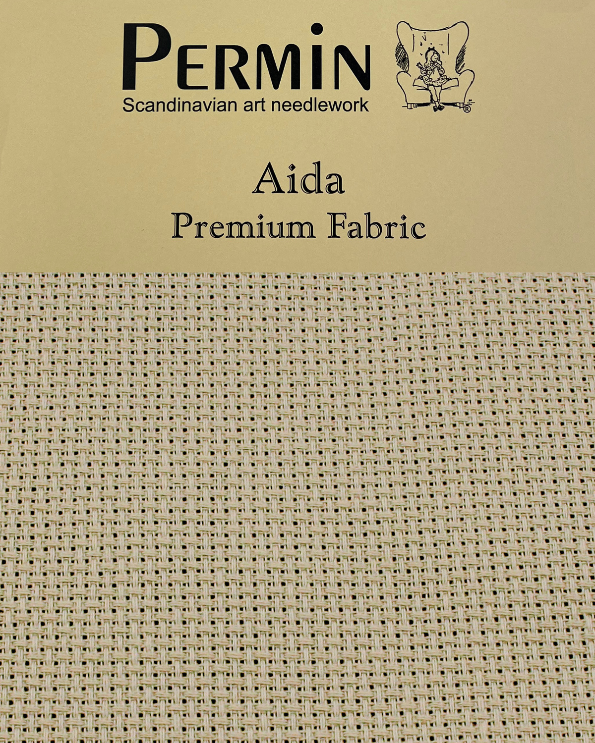 Broderistoft Precut broderistof Aida 5,4 tr. Nature Light