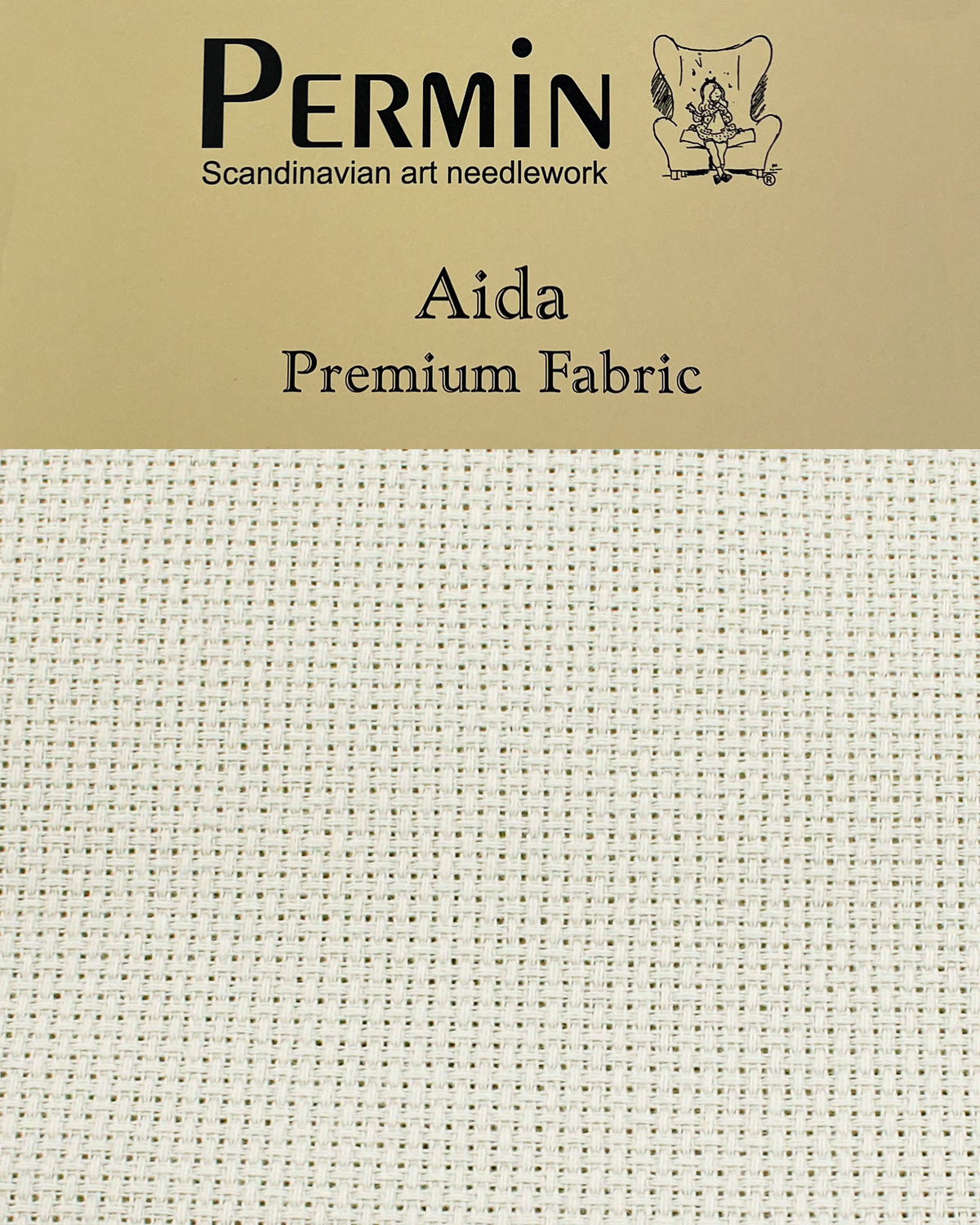 Broderistoft Precut broderistof Aida 5,4 tr. French Lace