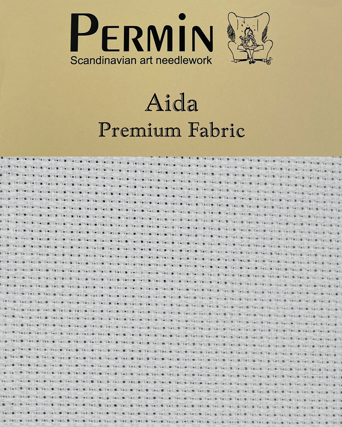 Broderistof Precut broderistof Aida 5,4 tr. Gracefull Grey