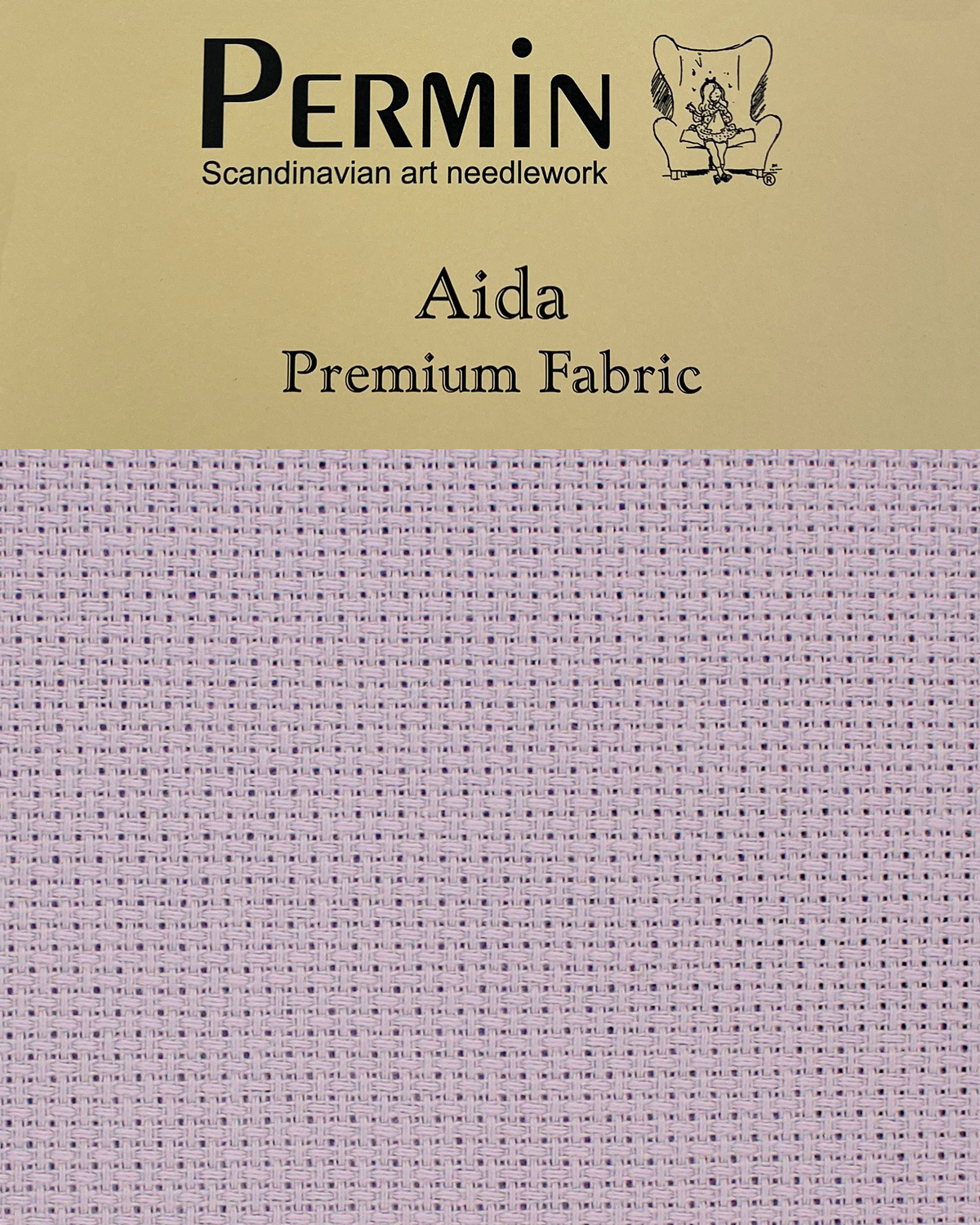 Broderistof Precut broderistof Aida 5,4 tr. Peacefull Purple