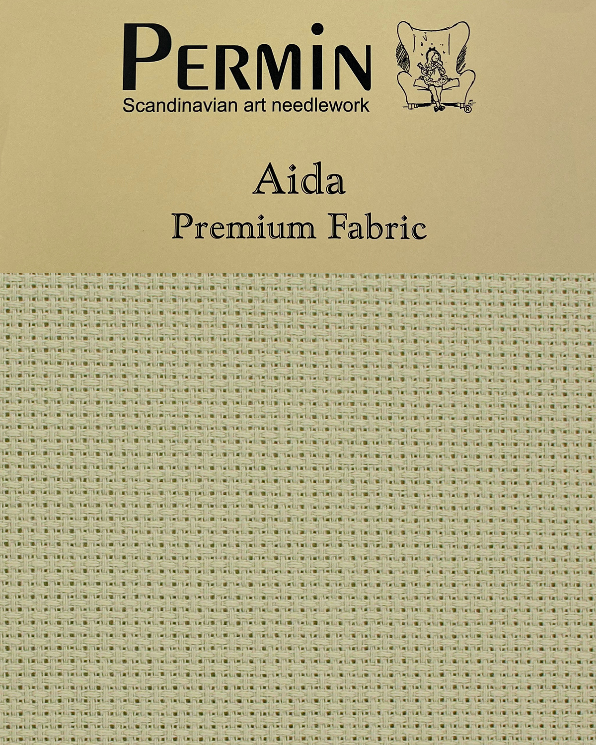 Aida broderistof 5,4 Precut broderistof Aida 5,4 tr. Amazing Grey