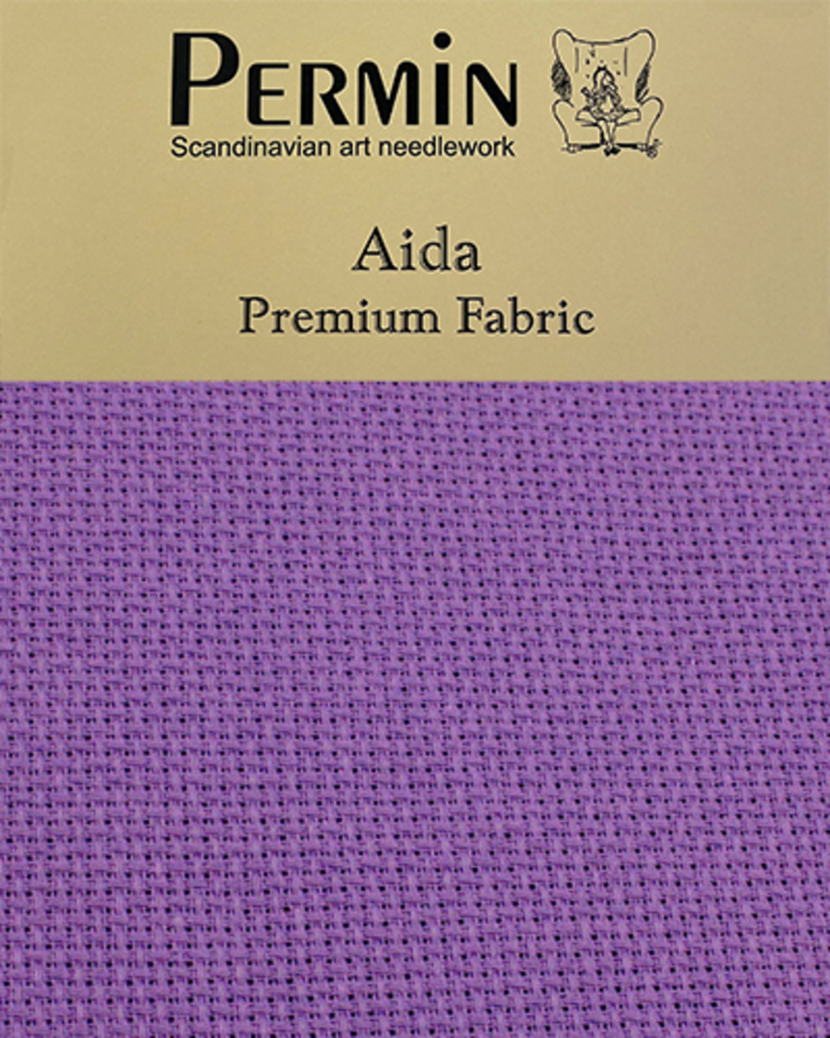 Broderistof Precut broderistof Aida 5,4 tr. Lilac