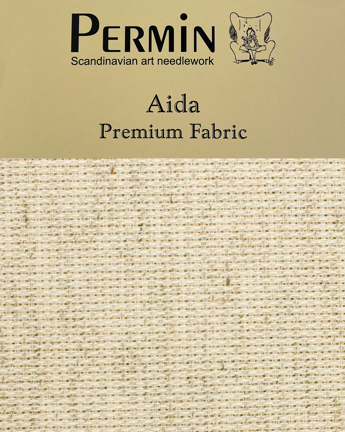 Broderistof Precut broderistof Aida 5,4 tr. Natural Rustic