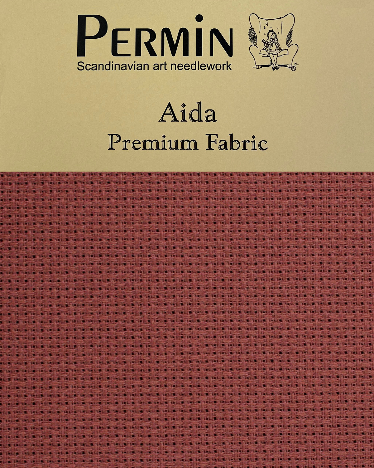 Broderistof Precut broderistof Aida 5,4 tr. Raspberry Chocolate