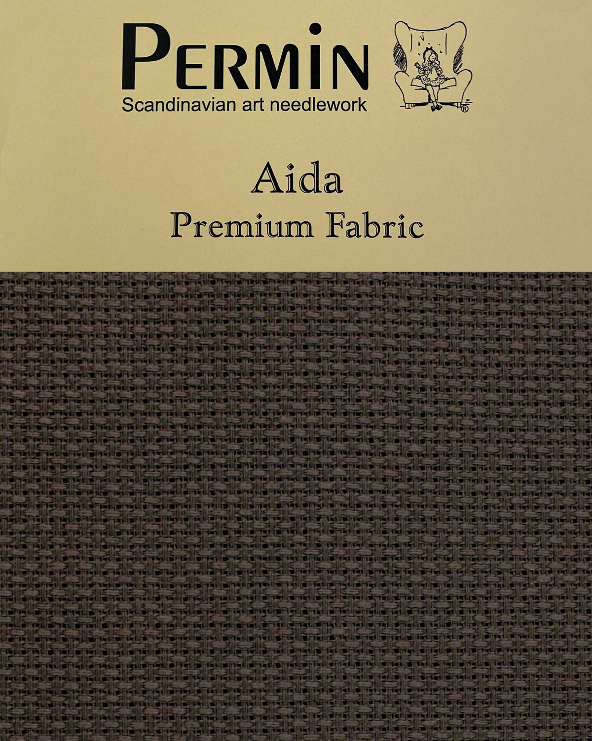 Aida broderistof Precut broderistof Aida 5,4 tr. Steel Grey