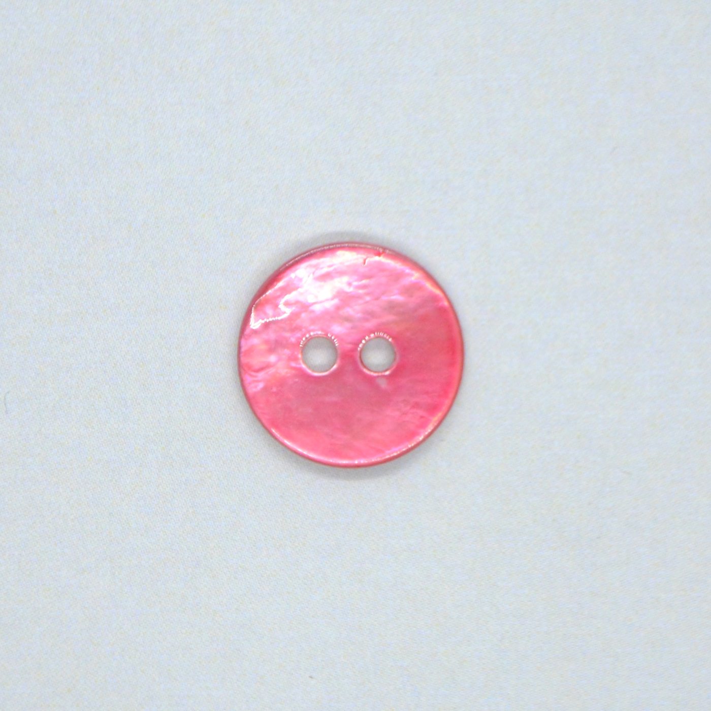 Perlemorsknap med 2 huller 15 mm Pink