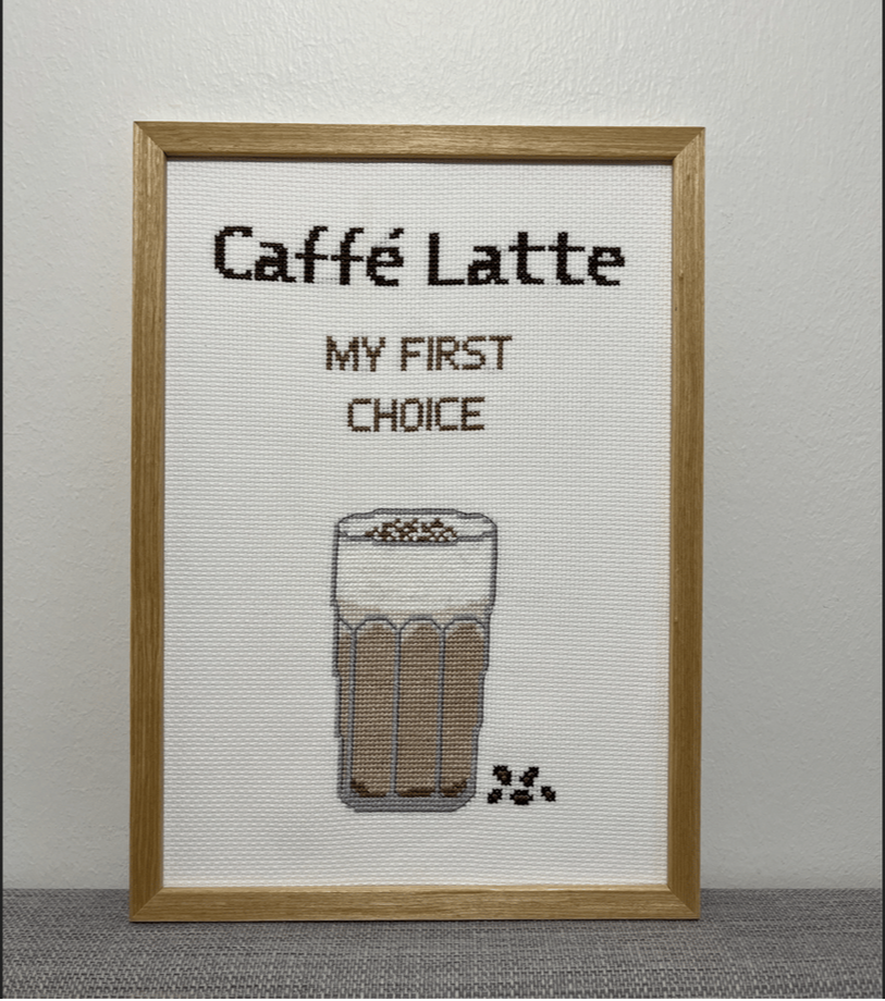 Broderikit til en lækker Caffe Latte