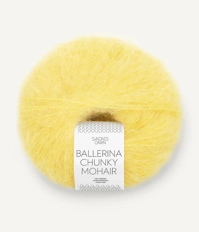 Garn Ballerina Chunky Mohair 9004 Lemon