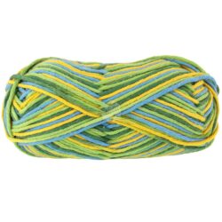 Tykt multifarvet bomuldsgarn i grønne farver