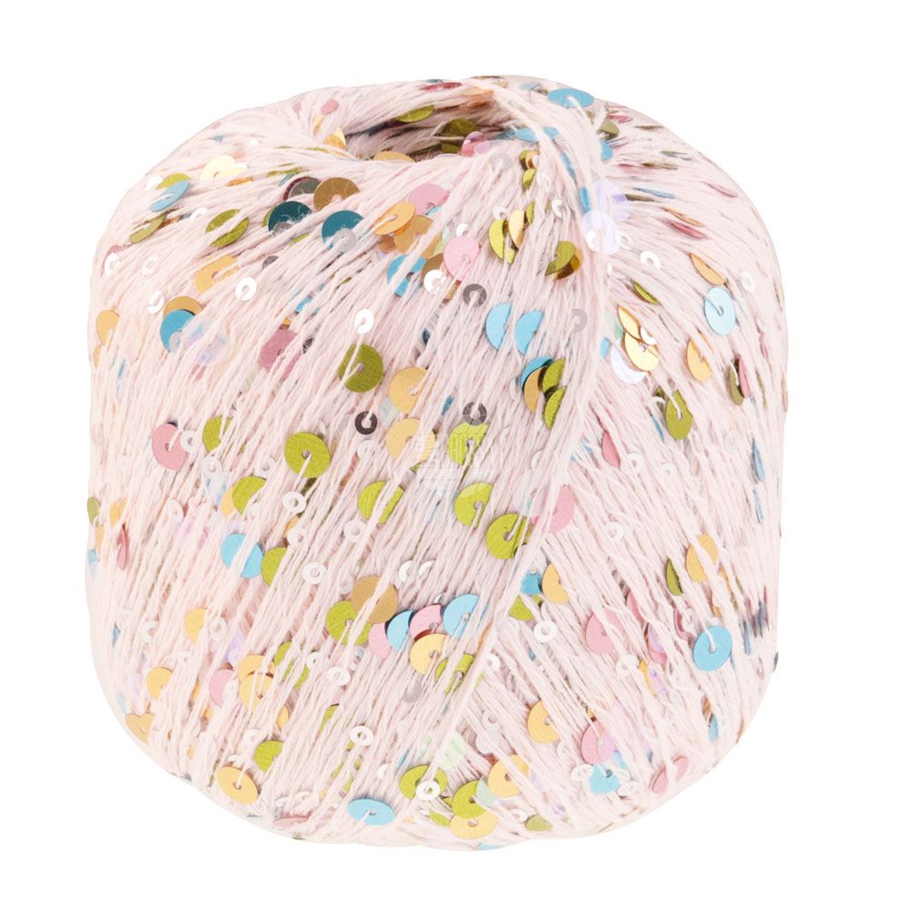 Pudderrosa pailletgarn