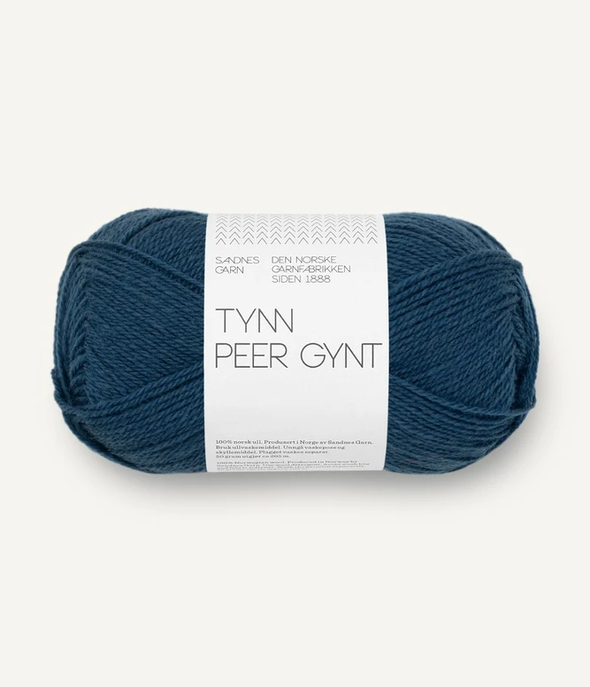 Garn Tynn Peer Gynt 6062 Mørk Blå