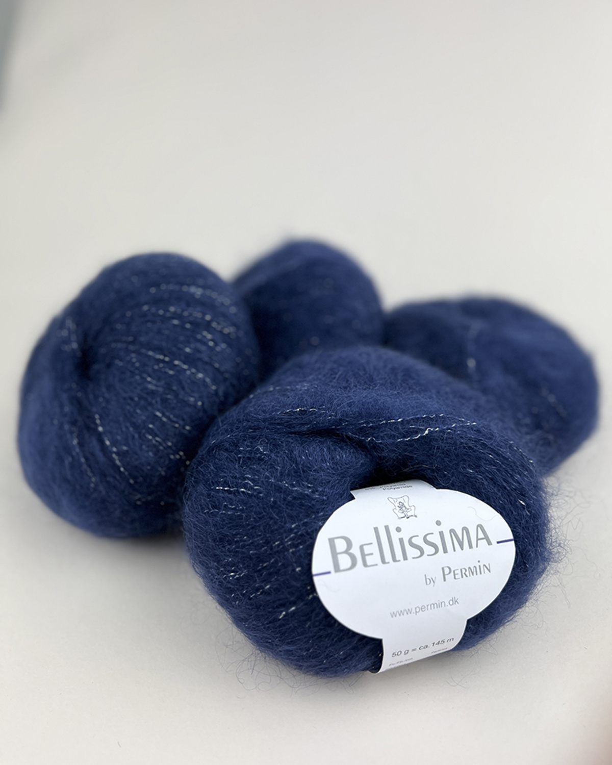 Mørkeblåt glimmergarn